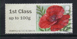 GB 2015 QE2 1st Class Up To 100gms Post & Go Common Poppy (R856) - Post & Go (automatenmarken)