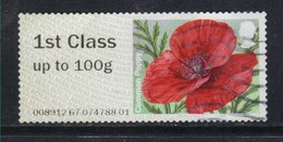 GB 2015 QE2 1st Class Up To 100gms Post & Go Common Poppy (R856) - Post & Go (distributori)