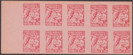 VI-368 CUBA 1954 VIÑETAS CINDERELLA. CHRISTMAS 1c HOJA COMPLETA PRUEBA PROOF PAPEL ROSA. MEDICINE PRO-TUBERCULOSOS. - Bienfaisance