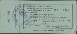 VI-378 CUBA 1955 VIÑETAS CINDERELLA. CHRISTMAS RIFA LOTERIA LOTTERY 1$. MEDICINE PRO-TUBERCULOSOS. - Beneficenza