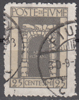 FIUME    SCOTT NO.  176   USED   YEAR  1923 - Fiume & Kupa
