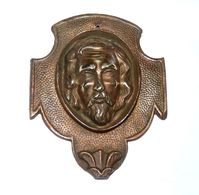 RARE ANCIENNE TETE DU CHRIST JESUS SCULPTURE PLAQUE RELIEF EN BRONZE - Bronzes