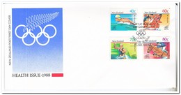 Nieuw Zeeland 1988, FDC, Health, Olympic Games, Unused - FDC