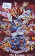 Télécarte Métal Argent Japon / MF-1001577 - DISNEY - DISNEYLAND / 20 YEARS (6320) Mickey & Minnie Japan Silver Phone - Disney