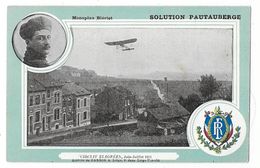 AVIATION - Monoplan Blériot, Arrivée De GARROS à LIEGE Juin - Juillet 1911 (Pub PAUTAUBERGE Au Dos) - Meetings