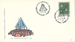 Luxembourg Cover Special Postmark Patronne De La Cite 8-5-1966 With Cachet - Covers & Documents