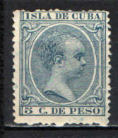 CUBA SPAGNOLA - 1896 - EFFIGIE DEL RE ALFONSO XIII - USATO - Cuba (1874-1898)