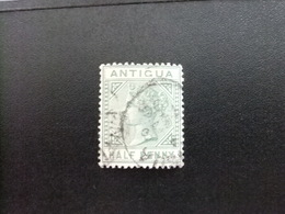 ANTIGUA 1882 REINA VICTORIA Yvert 10 FU Stanley Gibbons 21 FU Wmk Crown CA P 14 - 1858-1960 Crown Colony