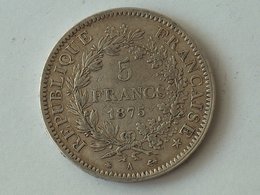 France 5 Francs 1875 A HERCULE Silver, Argent Franc - J. 5 Francs