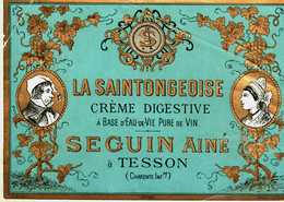17...tesson  La Saintongeoise    Creme Digestive  Seguin Aimé - Andere & Zonder Classificatie
