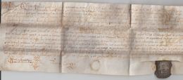 France Entire Letter Written On Pergament To Pierre De Beauvoir (1586 - 1675) With 'Three Lions' Seal (q66) - ....-1700: Precursores