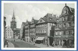 Fürth,Marktplatz,ca. 1950-1960,Goldner Schwan,Sped. Chr. Schad,Leihbibliothek,Geschäft Georg Meyer, - Fürth