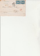 LETTRE AFFRANCHIE PAIRE N° 22 CAD BORDEAUX 1868 DESTINATION MALAGA ESPAGNE CAD ARRIVE AU DOS - 1849-1876: Klassik