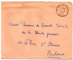 AUDE - Dépt N° 11 = MIREPEISSET 1957 = CACHET MANUEL  Pointillé B7 / RECETTE-DISTRIBUTION / FRANCHISE - Manual Postmarks