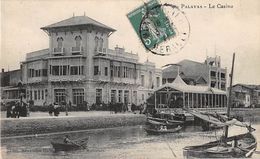 07561 "FRANCIA - HERAULT - PALAVAS - LE CASINO"  ANIMATA, BARCHE. CART  SPED 1911 - Palavas Les Flots