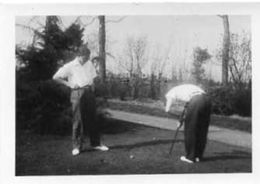 La  Partie De Golf -  Petit Format   9cmX6,50cm  Gevaert Ridax Impeccable  Photo Ancienne  Année 1940 - Otros & Sin Clasificación