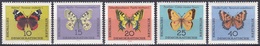 Deutschland Germany DDR 1964 Tiere Fauna Animals Schmetterlinge Butterflies Insekten Insects, Mi. 1004-8 ** - Unused Stamps