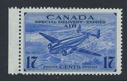 Canada 1943 - 17c Special Delivery Airmail Issue SG S14 Side Marginal MNH Cat £4.50 SG2018 Empire - Entrega Especial/Entrega Inmediata