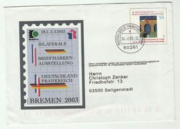 2003 GERMANY Franco Germany TREATY Anniv PHILATELIC EXHIBITION Special POSTAL STATIONERY EVENT COVER Stamps Europe - Sobres Privados - Usados