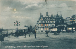 BRUXELLES - PORTE DE SCHAERBEEK ET RUE ROAYLE (CARTE LUMINEUSE) - Brüssel Bei Nacht