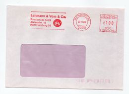 Enveloppe DEUTSCHE BUNDENPOST ALLEMAGNE Oblitération E.M.A. HAMBURG 36 27/11/1989 - Franking Machines (EMA)