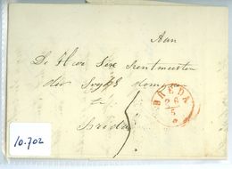 HANDGESCHREVEN BRIEF Uit 1851 Gelopen Van LANGSTEMPEL DE LAGE ZWALUWE Naar BREDA  (10.702) - ...-1852 Vorläufer