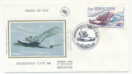 2 Enveloppes FDC - Hydravion Croix Du Sud (Laté 300) Oblit Biscarosse Et Les Mureaux - 1980-1989