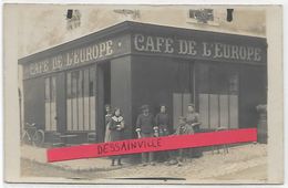 CARTE PHOTO - CAFE DE L'EUROPE Terrasse Animée -  à Localiser - Cafés