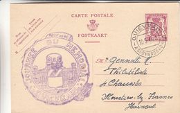 Belgique - Carte Postale De 1947 - Entier Postaux - Oblit Quiévrain - Journée Du Mémorial - Ceux De 40 - Brieven En Documenten