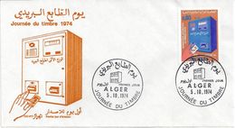 FDC - ALGERIE - ENVELOPPE 1er JOUR - JOURNEE Du TIMBRE 1974 - Algeria (1962-...)