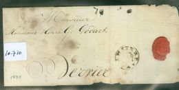 HANDGESCHREVEN BRIEF Uit 1785 Gelopen Van POSTHOORN Stempel AMSTERDAM Naar VERVIERS + ROOD LAKZEGEL (10.710) - ...-1852 Voorlopers