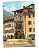 Delcampe - Cpm - 74 - Thônes - La Fontaine - Voiture 2 CV CITROEN SIMCA Camion - Magasin PRIMEURS PHARMACIE - Thônes