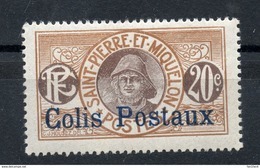 Saint PIERRE Et MIQUELON (Iles D'Amérique Centrale) - 1917-25 - COLIS POSTAUX - N° 4 - 20 C. Bistre Et Brun-lilas - Ongebruikt
