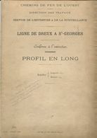 Chemins De Fer De L’Ouest, Ligne De Dreux  à St-Georges, Profil En Long  1889 - Europe