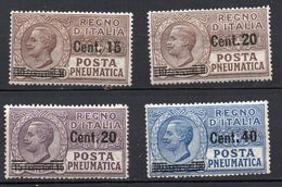 1924 - Regno P. Pneumatica Sovrast. N 4 -7 Completa Nuovi MLH* - Pneumatische Post