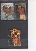 POLYNESIE Frse -  Heiva (manifestation Annuelle Traditionnelle)  Course De Pirogue, Danseuse Costumée, Homme Portant Une - Unused Stamps