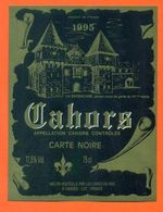 étiquette Vin De Cahors Carte Noire 1995 Caves Du Roc à Cahors - 75 Cl - Cahors