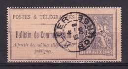Timbre Telephone N°17 (30C.) Obl Algérie  ALGER BOURSE (mod 2) - Telegraph And Telephone