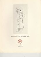 Henri De Toulouse Lautrec : 6 Planches Illustrées Sur Papier Velin Avec Publicité Biophasmol Verso - Collections