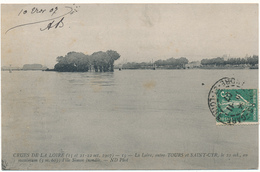 TOURS, SAINT CYR - Crues De La Loire 1907 - L'Ile Simon Inondée - Saint-Cyr-sur-Loire