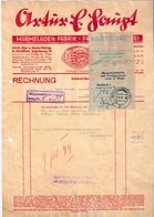 Oberlößnitz Radebeul 1940 Original Rechnung Marmeladen Fabrik Gelocht Ca DIN A 4 M Einzahlungsschein Vom 2.4.1940 Dömitz - Radebeul