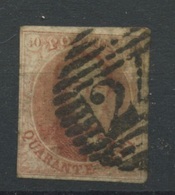 8  Ø   40c Avec Filigranne   Cote 175,-E - 1849-1865 Médaillons (Autres)