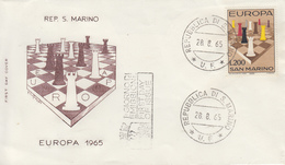 Enveloppe  FDC  1er  Jour   SAN  MARINO   EUROPA    1965 - 1965