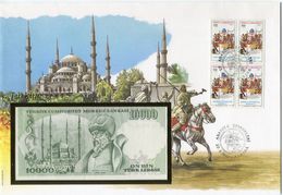 TURQUIE ENVELOPPE AVEC LE N°2713 EN BLOC DE 4 (CONTES D'ANATOLIE)  + BILLET NEUF - Briefe U. Dokumente