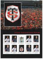 Collector De 2010 "Stade Toulousain Rugby" Feuillet De 10 Timbres Autocollants "ID Timbre - Lettre Prioritaire 20g" - Collectors