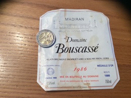 étiquette De Vin « MADIRAN - Domaine Bouscassé - ALAIN BRUMONT - MAUMUSSON (32) » 1986 - Madiran