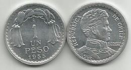 Chile 1 Peso 1955. KM#179a High Grade From Bank Bag - Chili