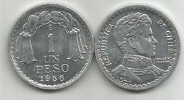 Chile 1 Peso 1956. KM#179a High Grade From Bank Bag - Chili