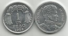 Chile 1 Peso 1958. KM#179a High Grade From Bank Bag - Chili