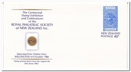 Nieuw Zeeland 1987, Prepaid Envelope, Royal Philatelic Society Of New Zealand - Postwaardestukken